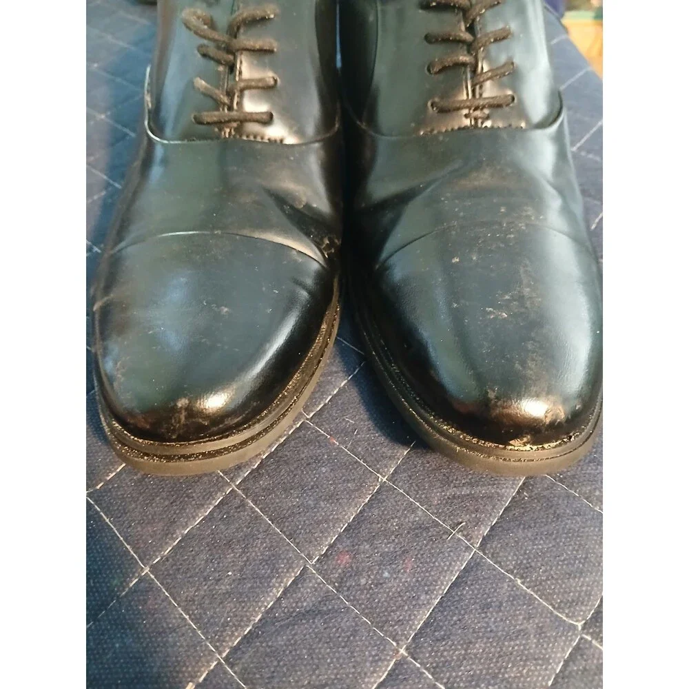 Kenneth Cole Dress Shoes Black Man Made Leather  - Size 9